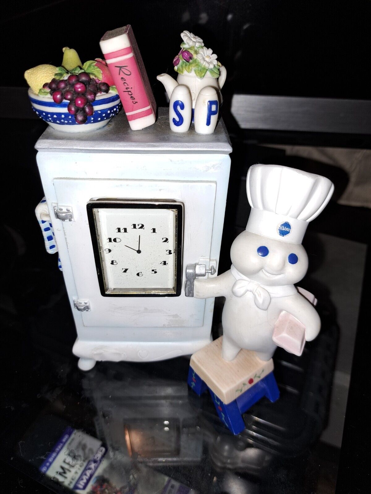 Danbury Mint Pillsbury Doughboy Baking Time Clock Kitchen Home Decor Collectible