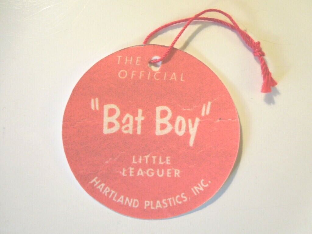 1950's 60's Bat BOY little leaguer Hartland Baseball  figure custom  Hang Tag #3