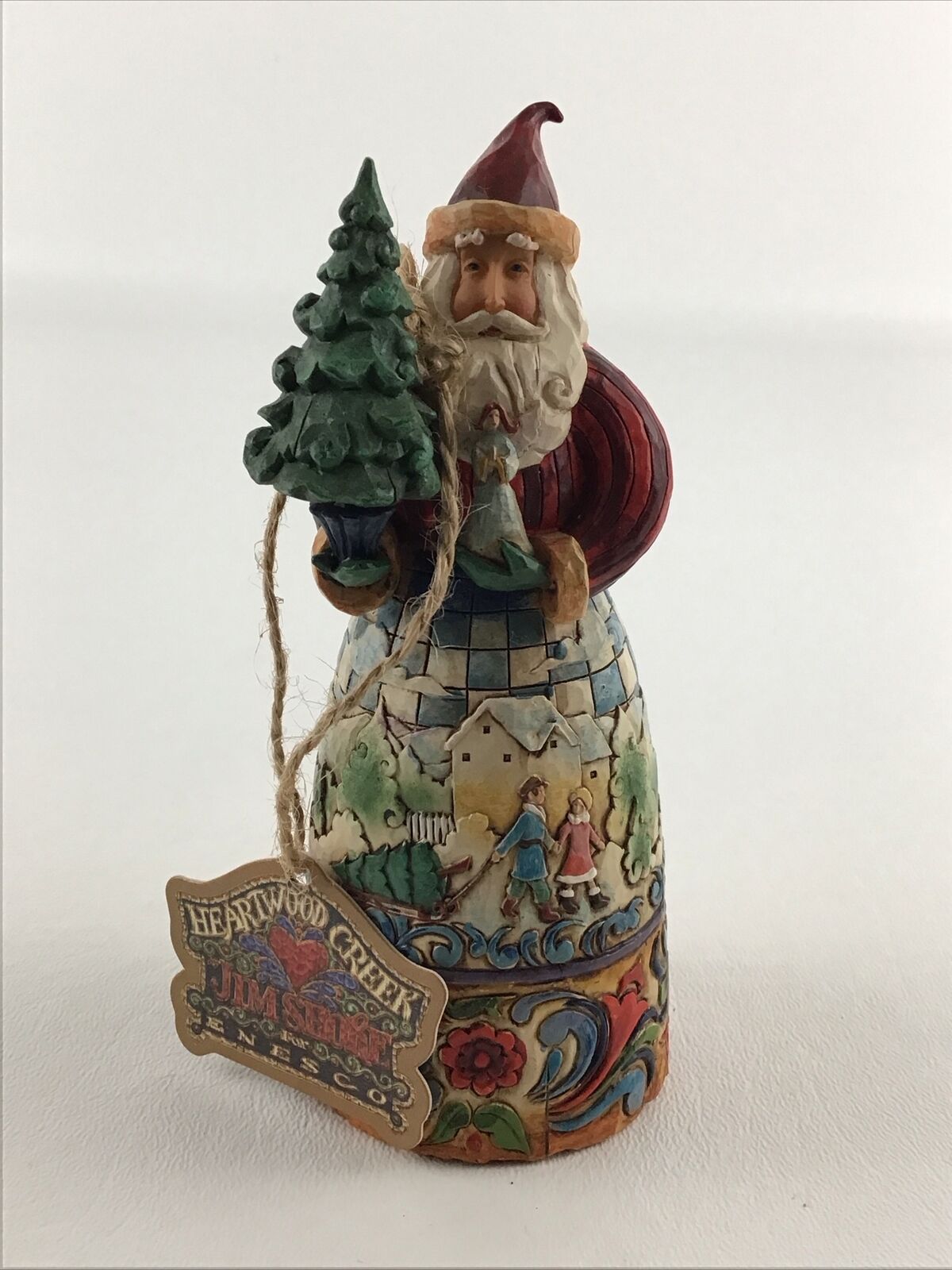 Jim Shore Santa “Simple Gifts” 4008993 Figure 2007 Figurine Painted Scene Tree