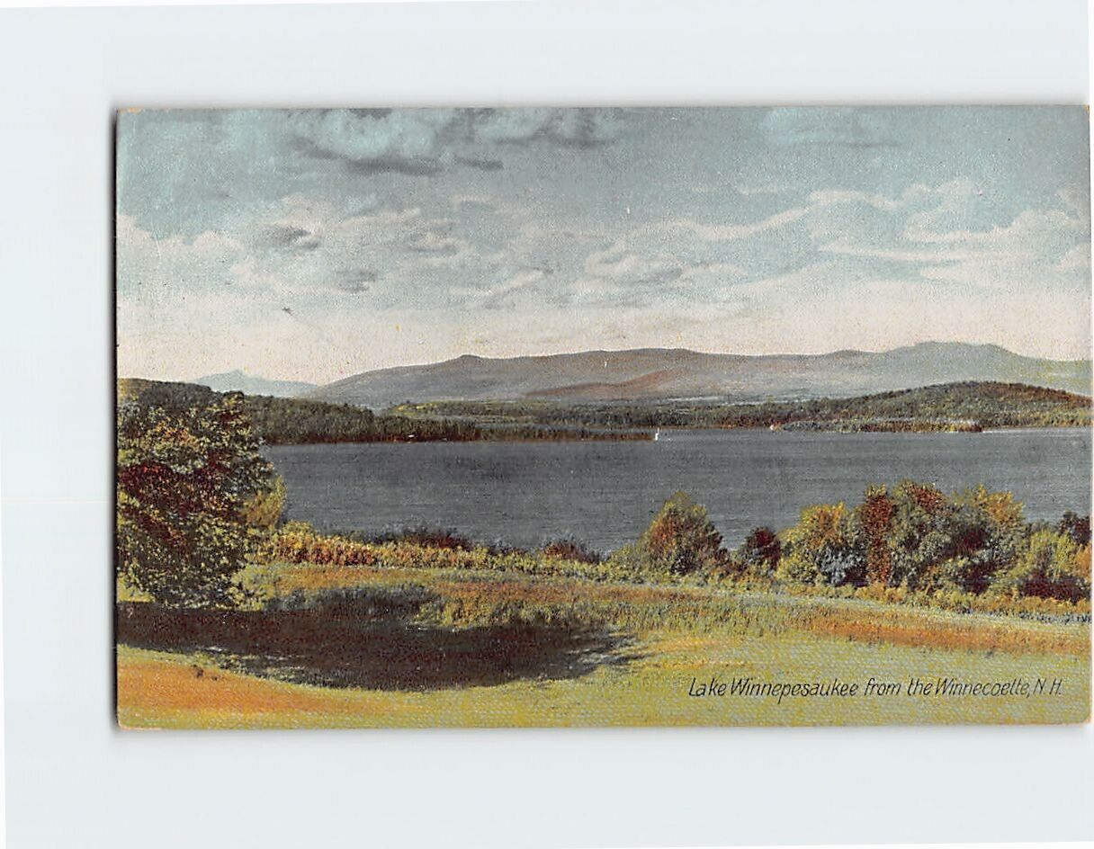 Postcard Lake Winnipesaukee from the Winnecoate New Hampshire USA