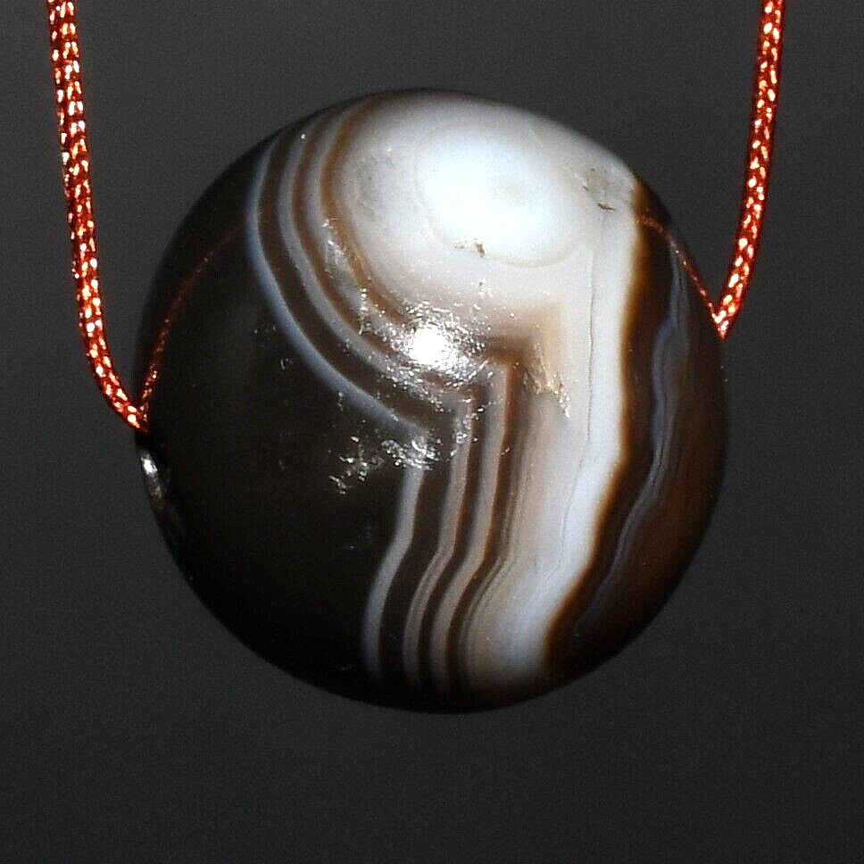 Ancient Old Babagoria Soliamani Sulemani Banded Agate Bead Circa 11th Century AD