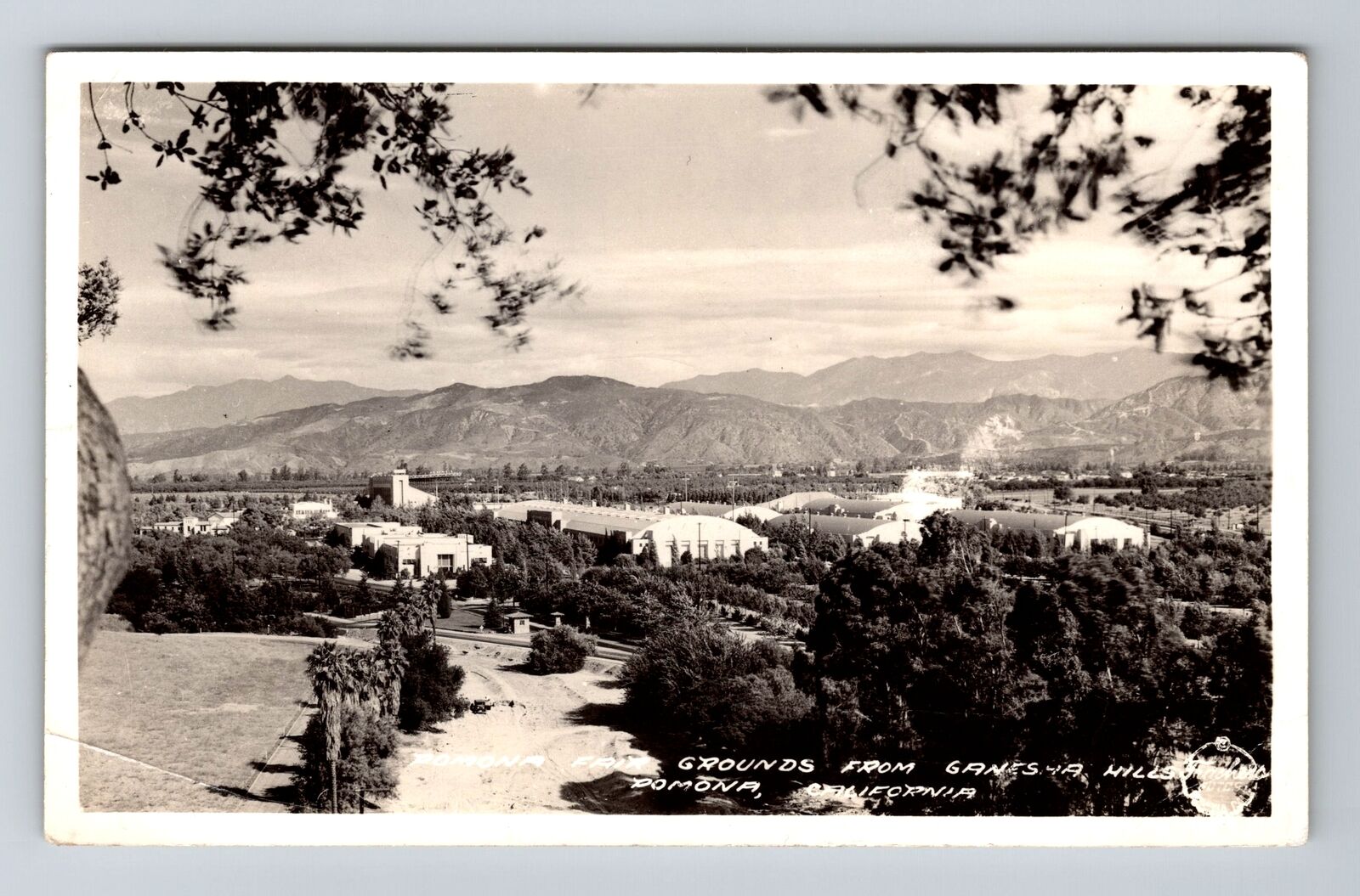 Pomona CA-California RPPC Bird's-Eye Fair Grounds Real Photo 1950 Old Postcard