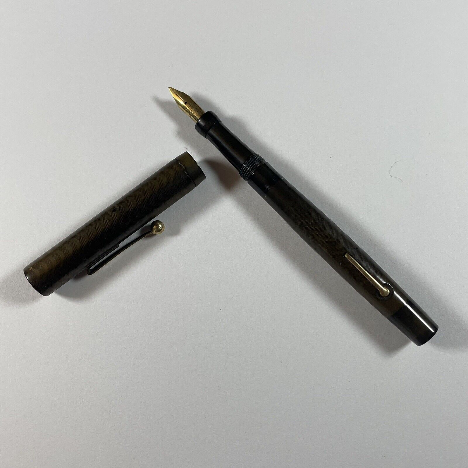 Antique No. 2 Moore Monarch Fountain Pen ~ Lever Autofill ~ 14K Nib (Not Tested)