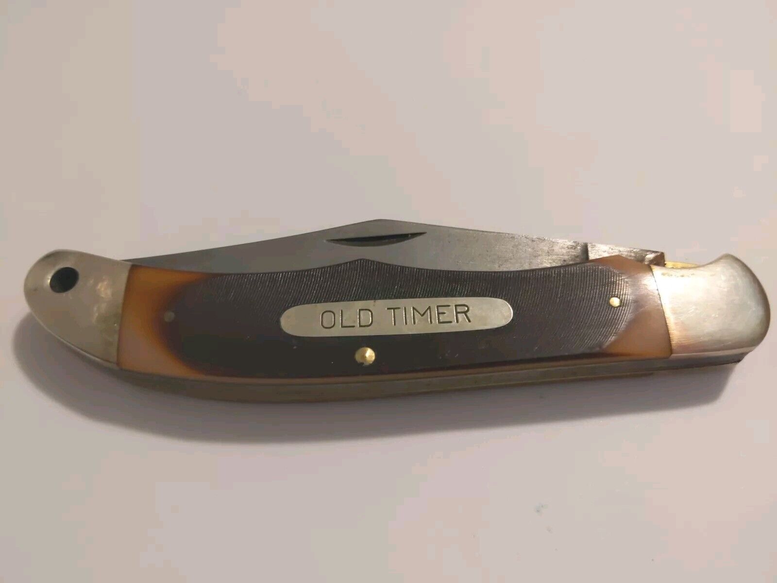 Vintage SCHRADE OLD TIMER 1250T SINGLE BLADE FOLDING LOCKING POCKET KNIFE
