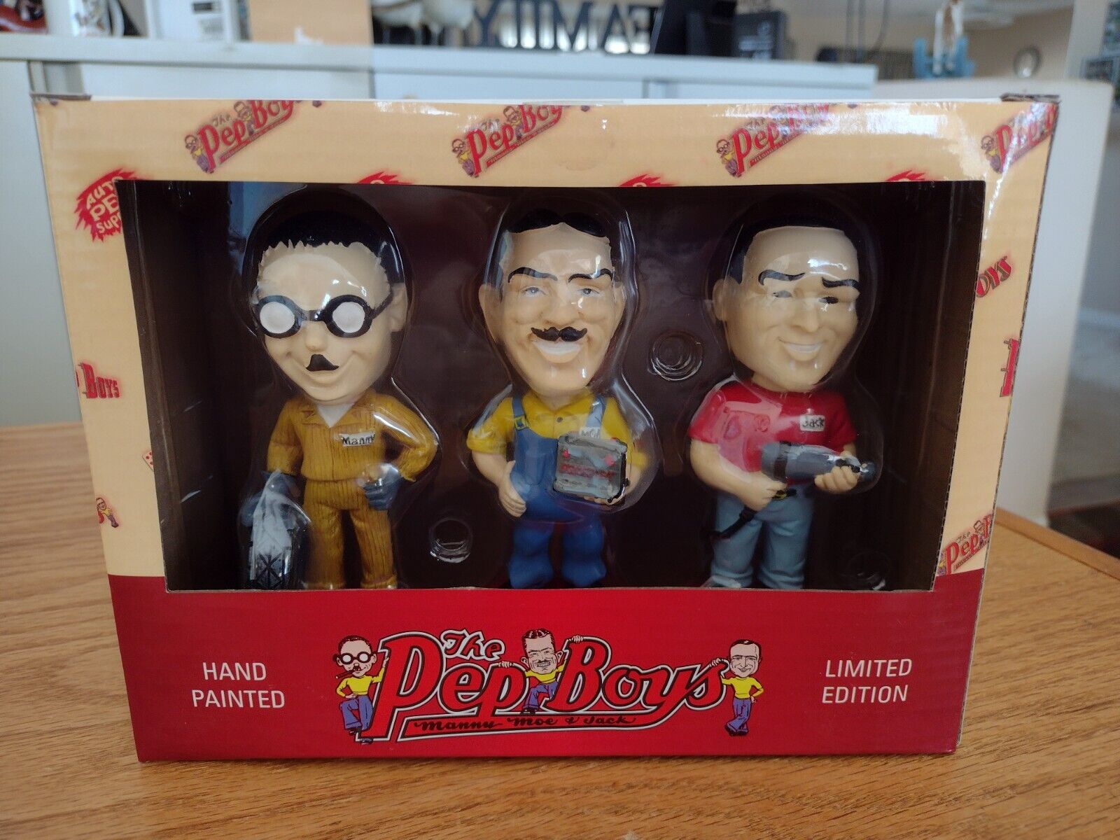 The Pep Boys Bobbleheads Limited Edition New, Open Box