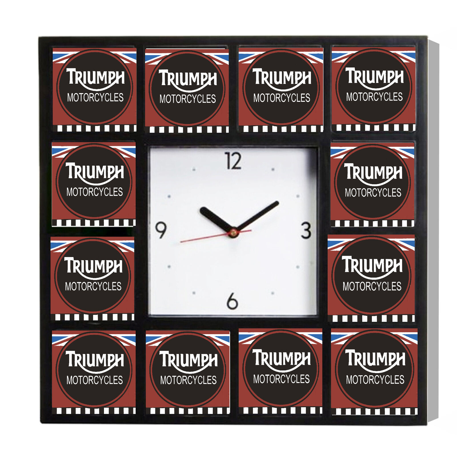 Advertising Retro Triumph Motorcycles Garage Dealer Clock 10.5\
