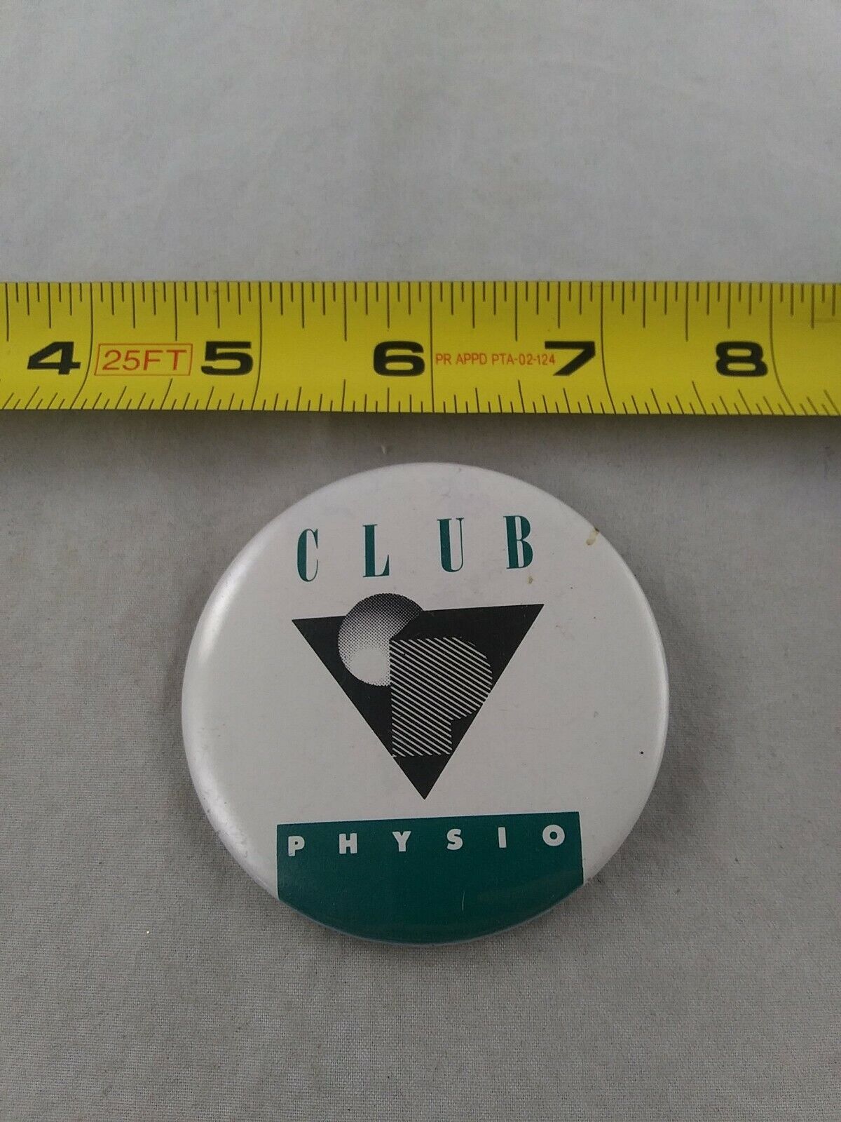 Vintage Club Physio Button Pinback Pin *QQ57