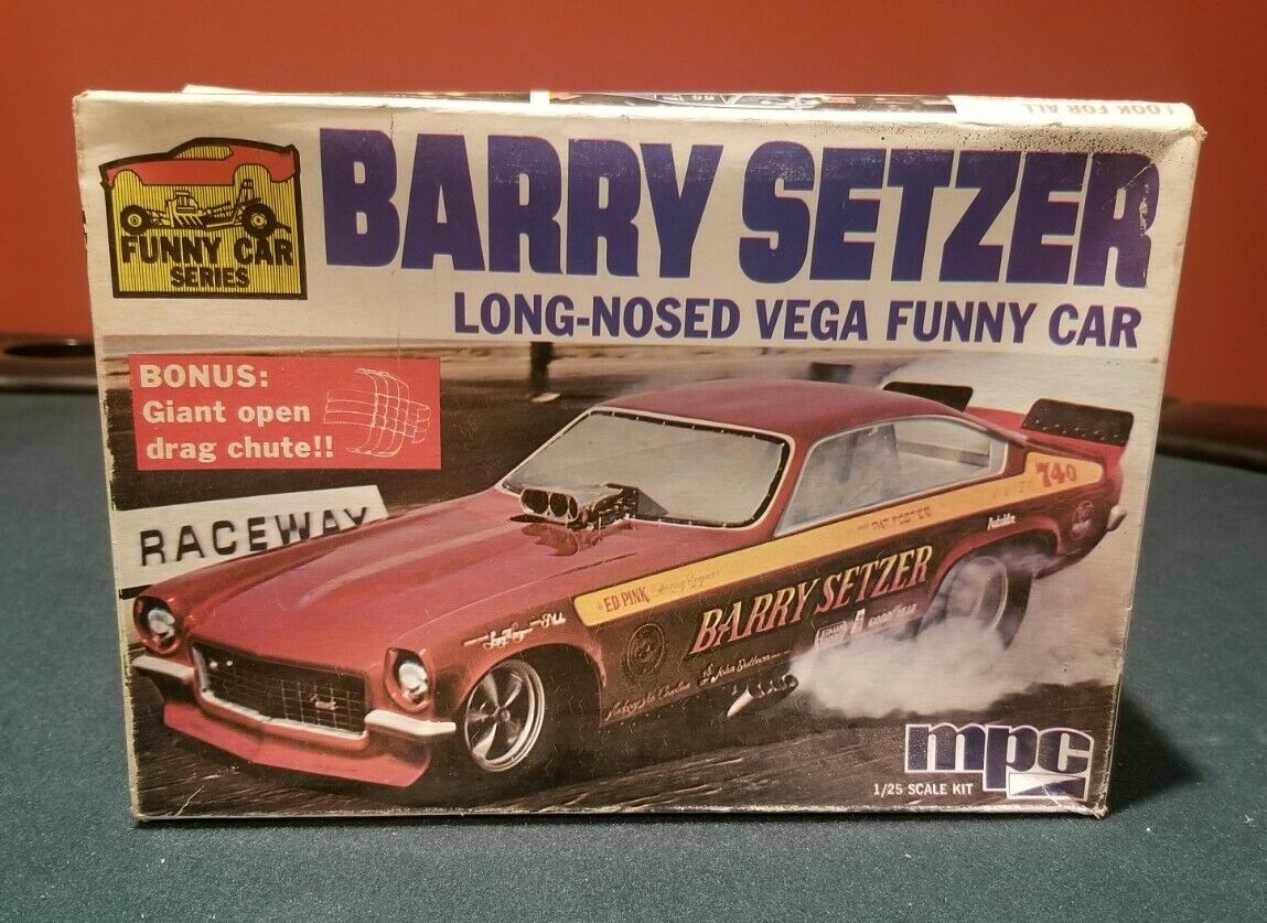 1/25 Vintage MPC Barry Setzer Long Nosed Vega Funny Car Started Read Rare