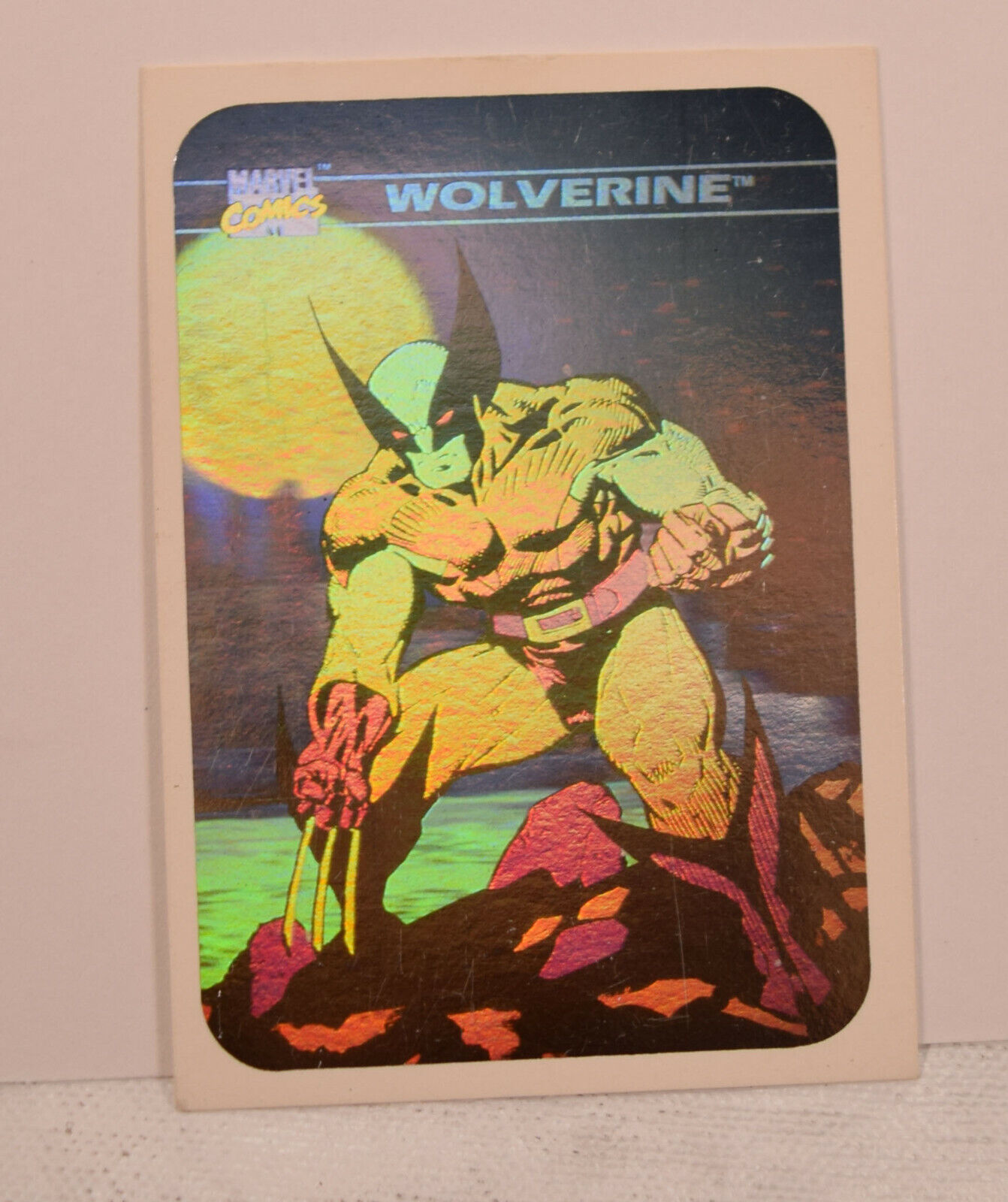 Wolverine Hologram Marvel Universe Series 1 Impel 1990 Trading Card MH4