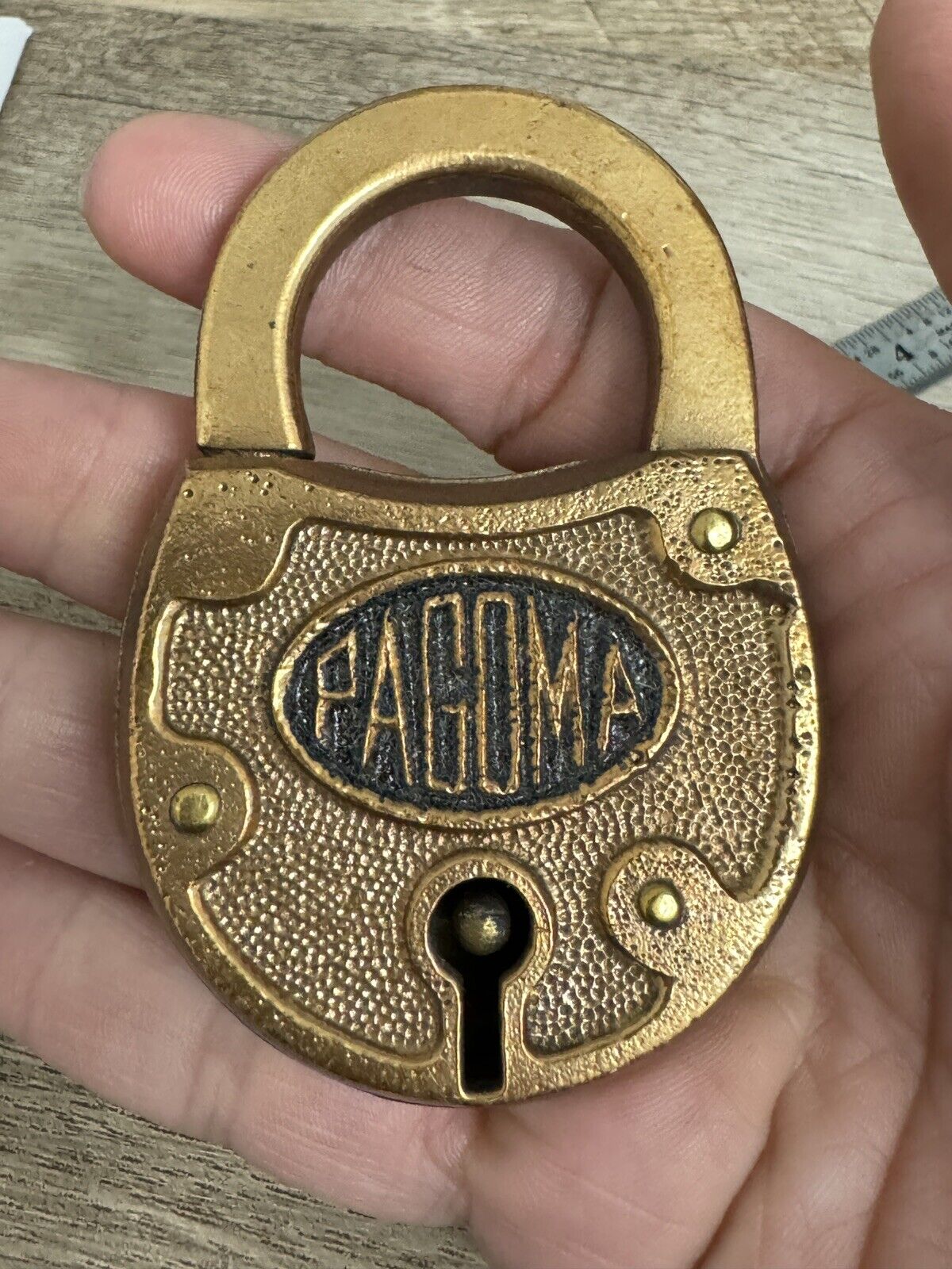 Vintage Old Pagoma Padlock No Key Lock