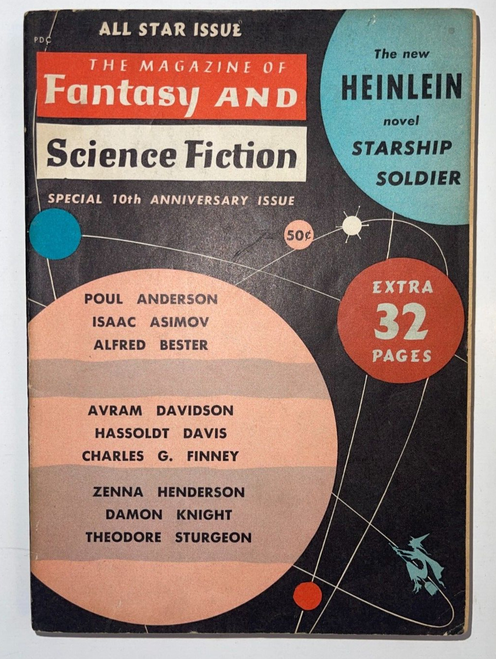 FANTASY and SCIENCE FICTION HEINLEIN STARSHIP SOLDIER OCT 1959 Cover EMSH
