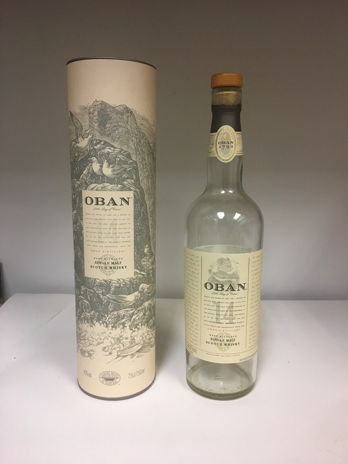 OBAN 14 years Single Malt  Box & 750ml Bottle Empty
