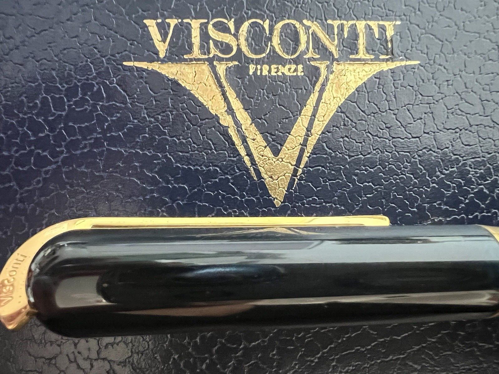 Visconti Pen Sphere Pericles Blue Marbled Marking with Box And Certificato