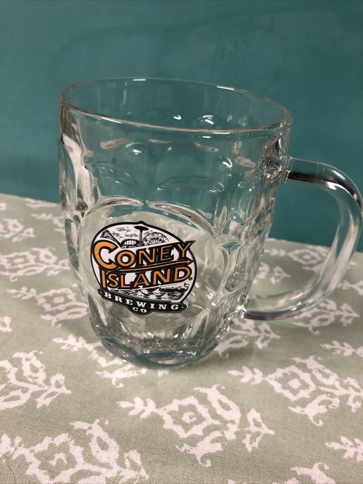 Coney Island Brewing Co / Luminarc USA Dimpled Glass 20oz Beer Mug