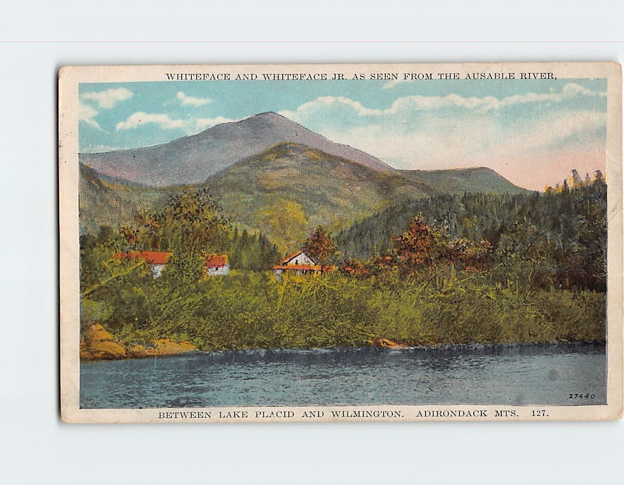 Postcard Whiteface & Whiteface JR. Lake Placid New York USA