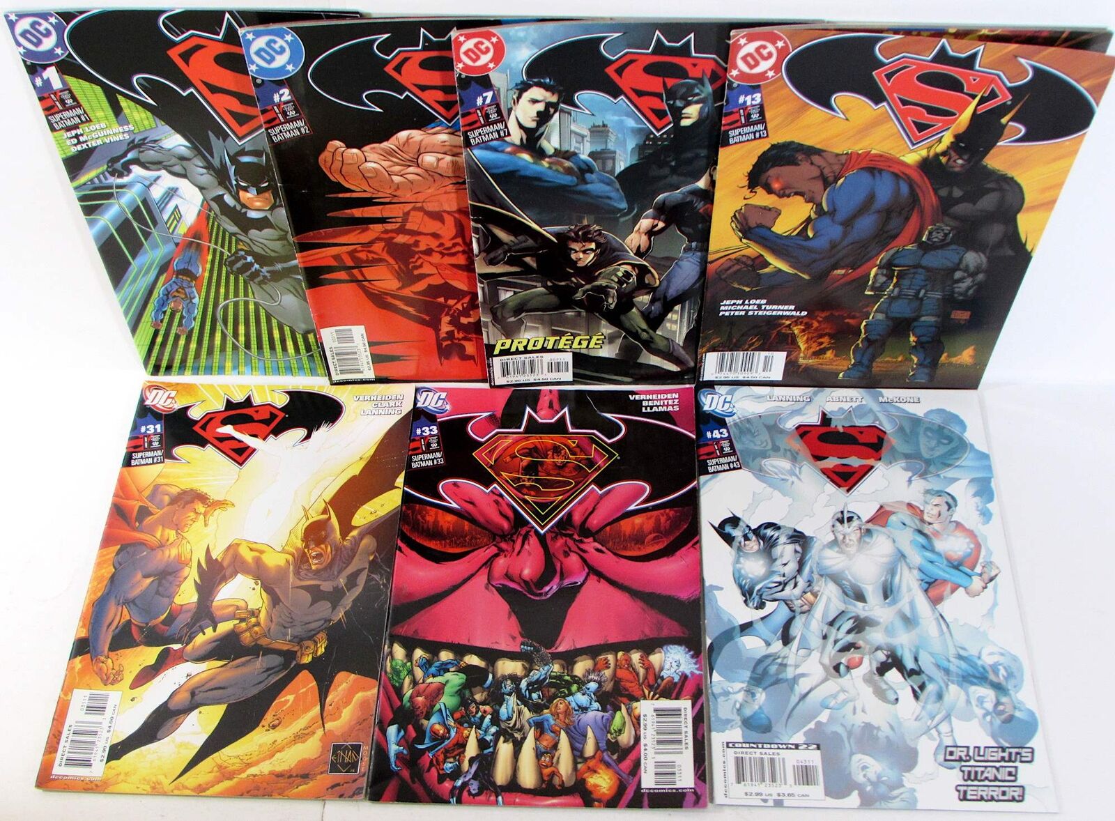 Superman/Batman Lot of 7 #1,2,7,13,31,33,43 DC (2003) Comic Books