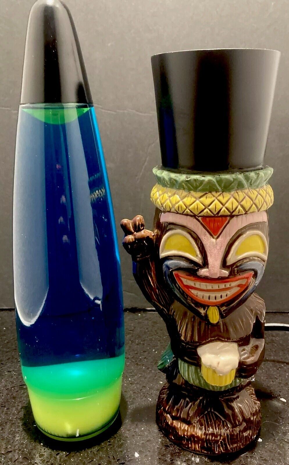 Custom Peace Hippie Beer Drinking Groovy Tiki Man Lava Lamp 3D Sculpted Ceramic