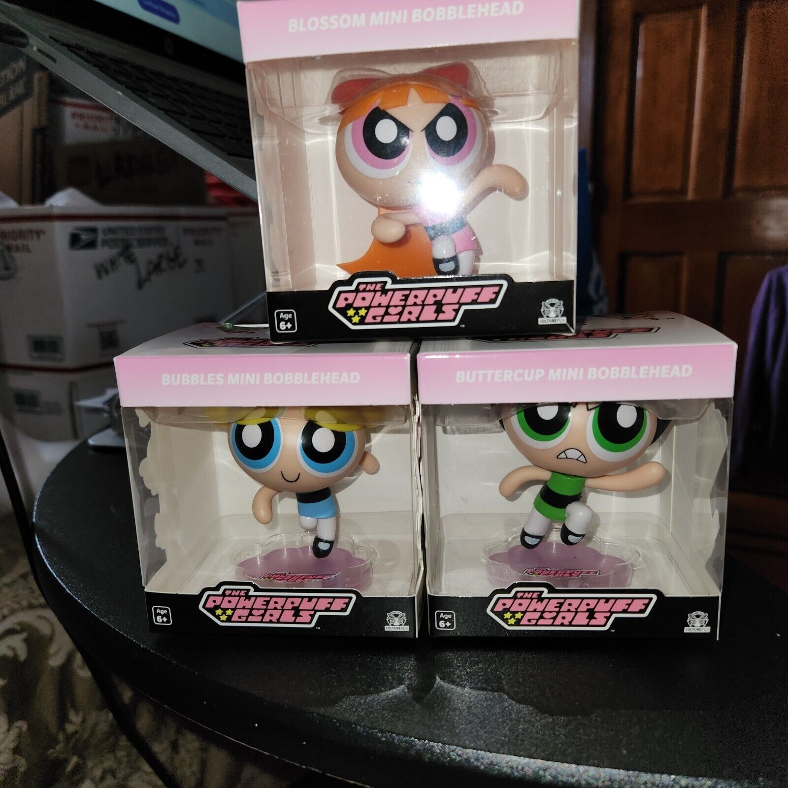 NEW Complete set Of 3 - Powerpuff Girls Mini Bobbleheads - Culturefly lot of 3