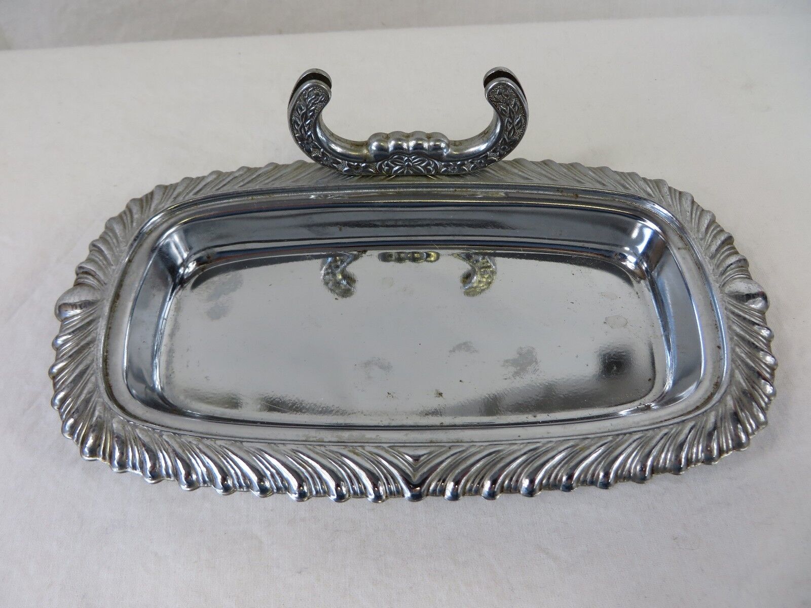 Vintage Irvinware Butter Tray Chrome Finish USA Tray Only #6671