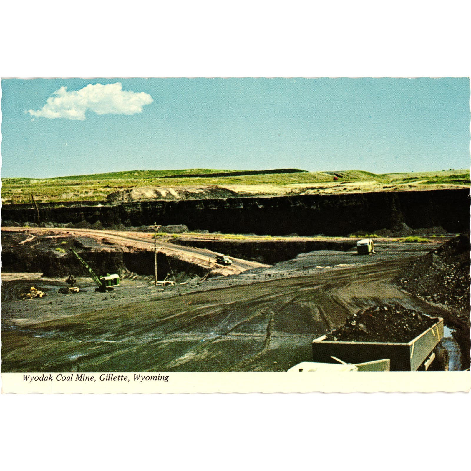 Wonderful Wyoming Wyodak Coal Mine Gillette Cambell County Postcard Unposted