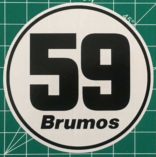 Vintage Sports Car Racing Sticker - BRUMOS 59 Porsche Racing - Daytona 24 Winner