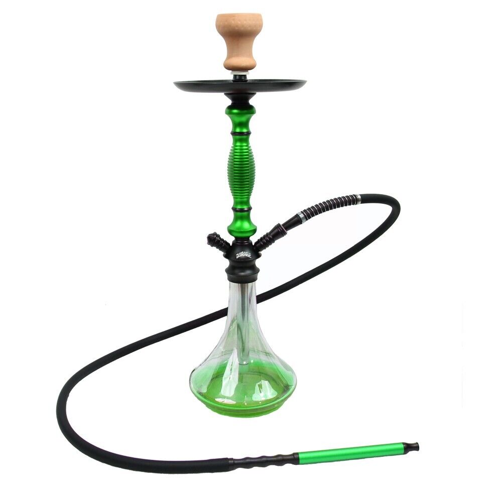 INHALE® 24″ HQ Aluminum Shaft hookah CHILL with a Handblown Glass Washable Hose