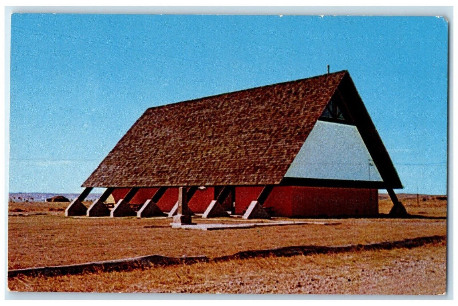 c1960\'s Three Affiliated Tribes Museum New Town North Dakota ND Vintage Postcard