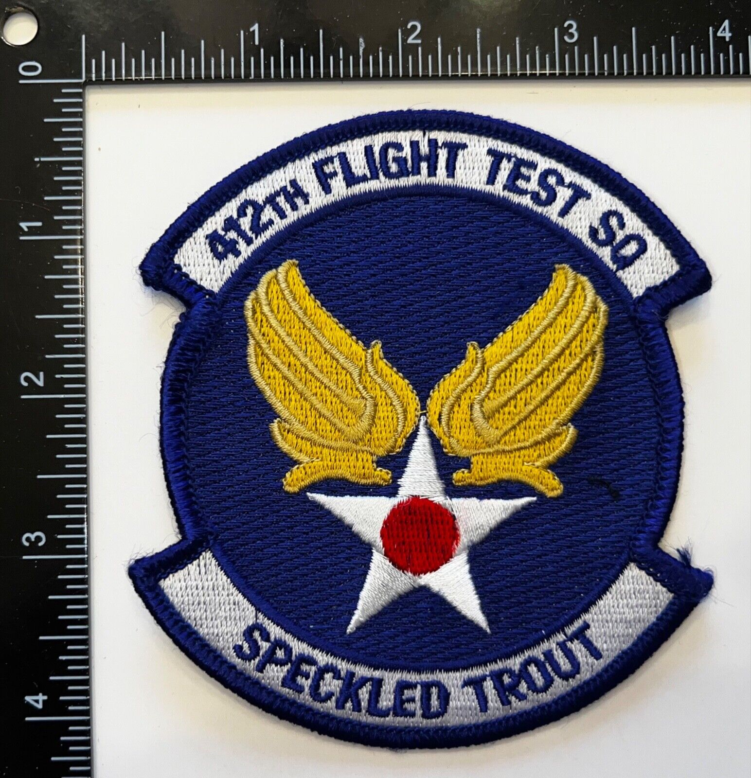USAF US Air Force 412th Flight Test Squadron Speckled Trout Patch