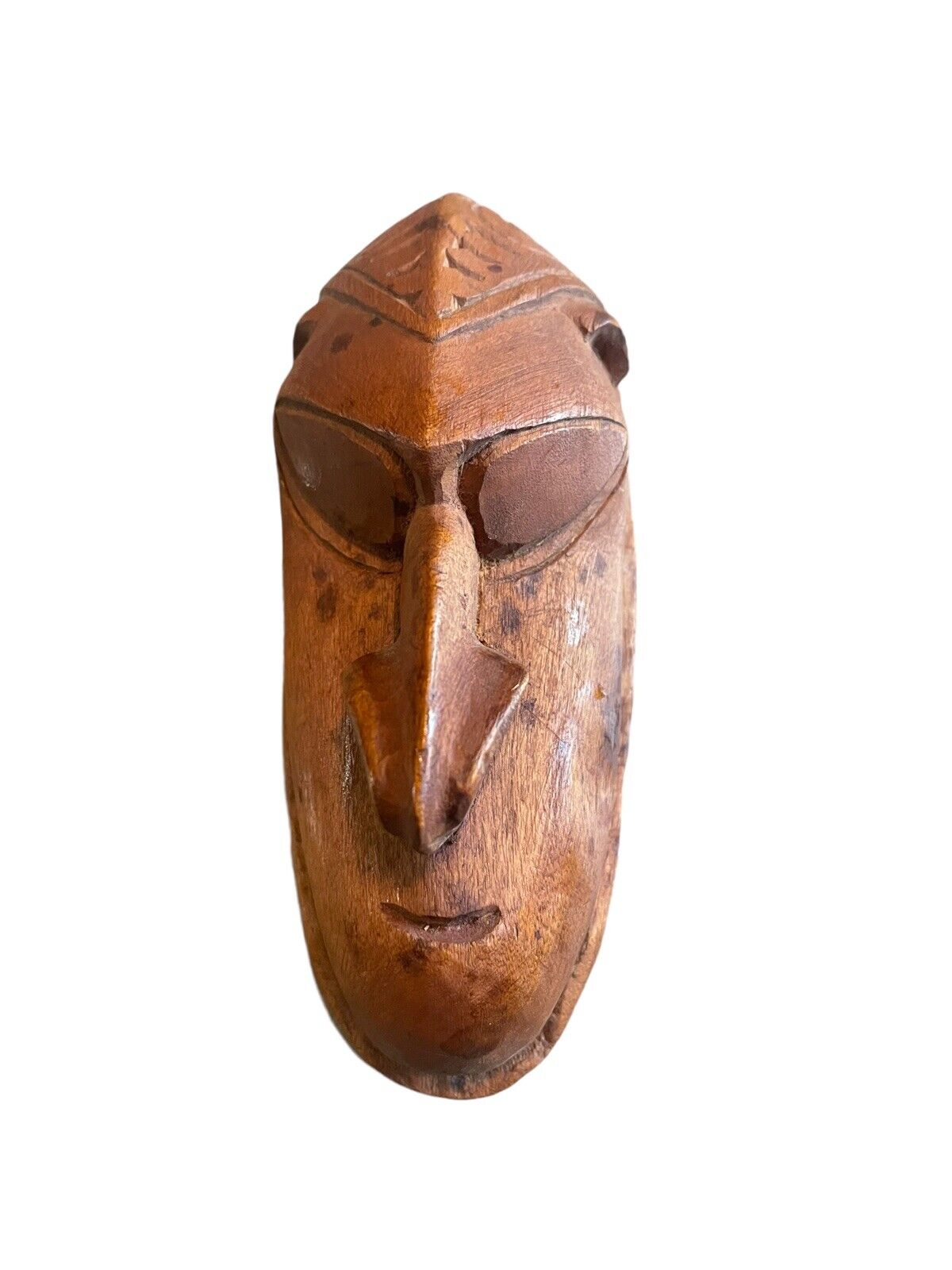Senegal Wood African Tribal Mask Handmade Senegal Intricate Figural Detail