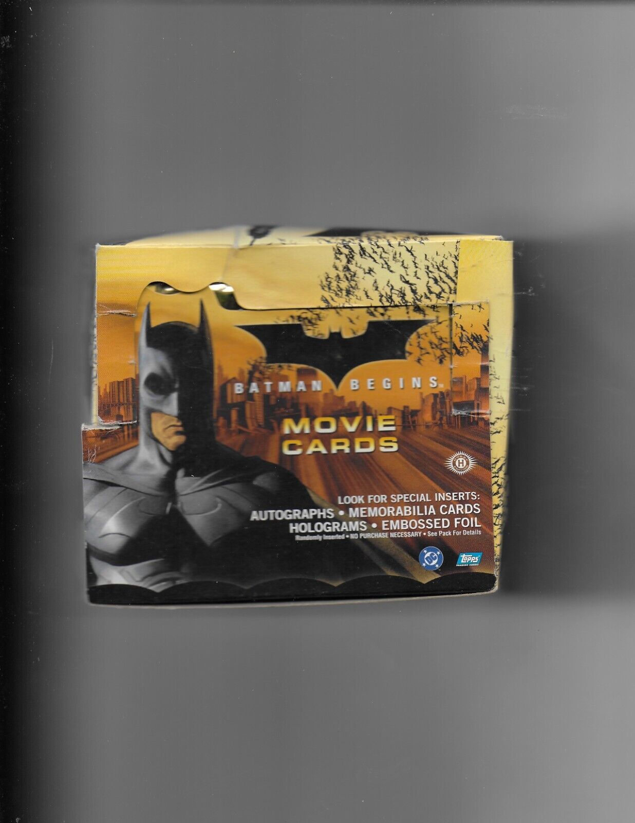 2005 Topps Batman Begins Movie Cards  opened box  9 packs /7 cards per