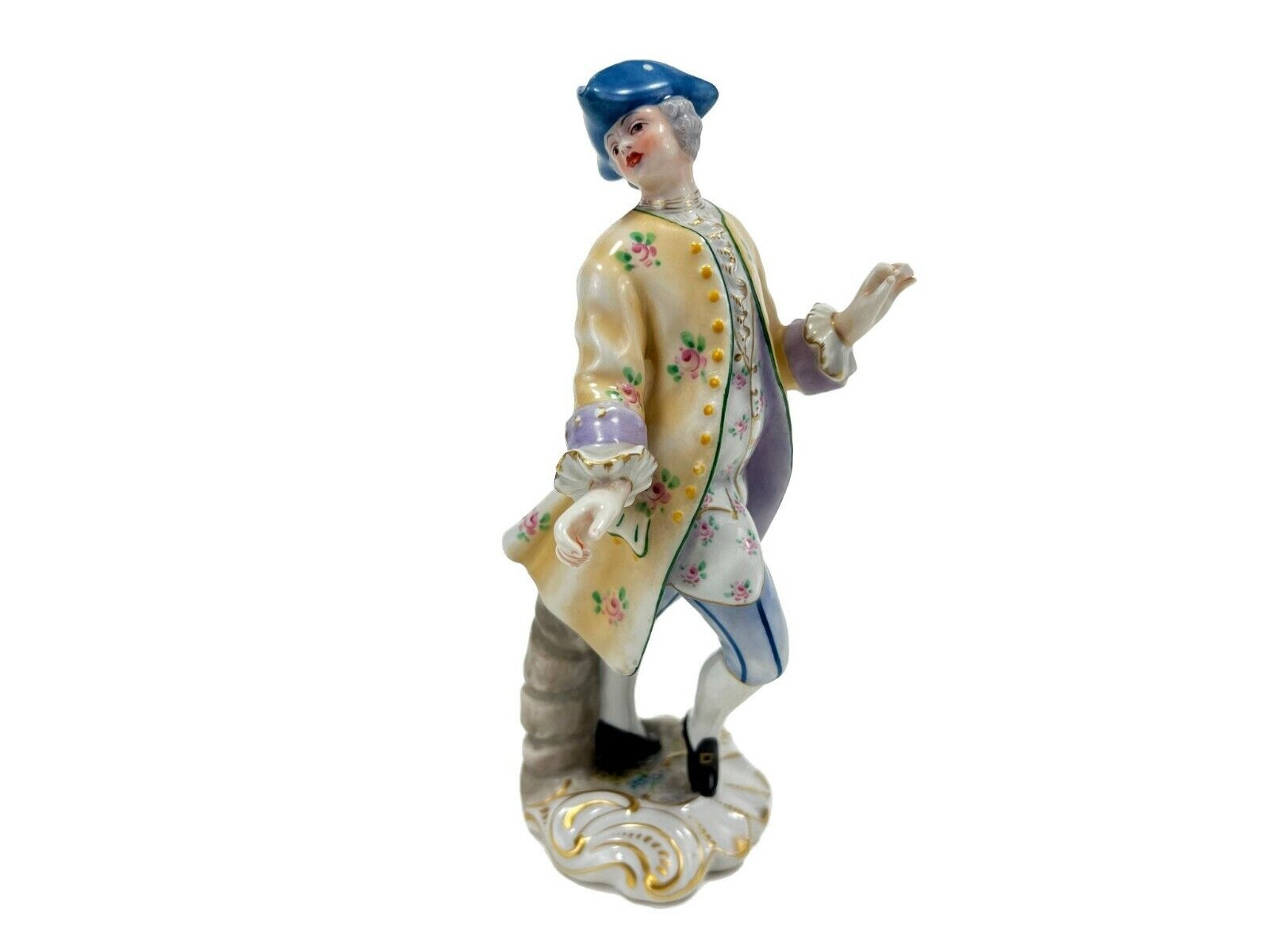 Vintage Capodimonte Dancing Gentleman Figurine, AS IS 7.5