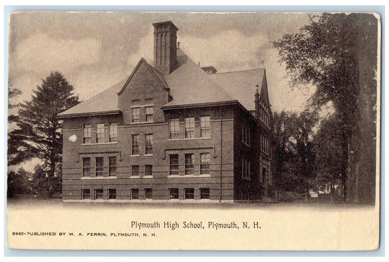 c1905s Plymouth High School Building Exterior Plymouth New Hampshire NH Postcard