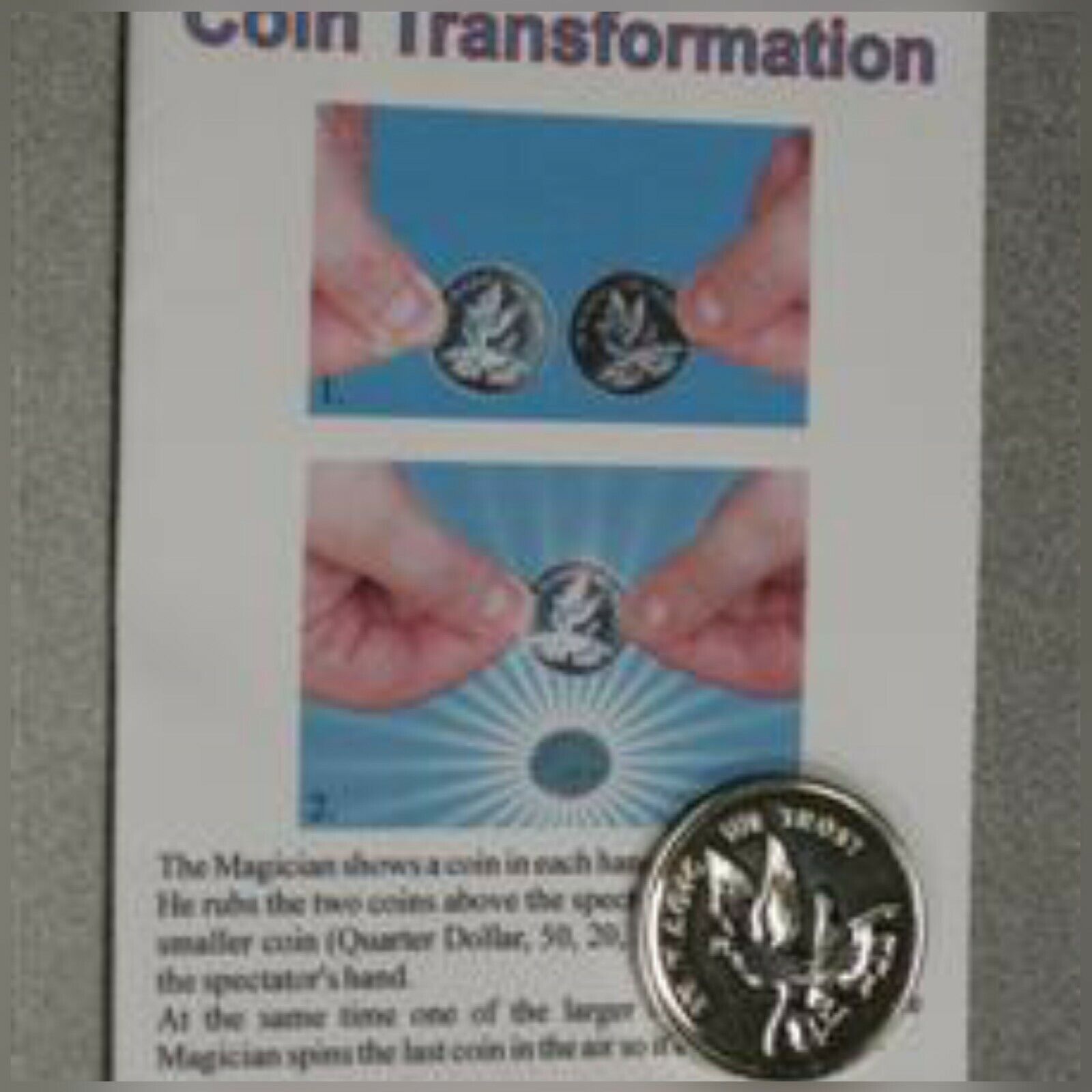 Coin Transformation (Joker Magic) brand new coin professional coin magic trick