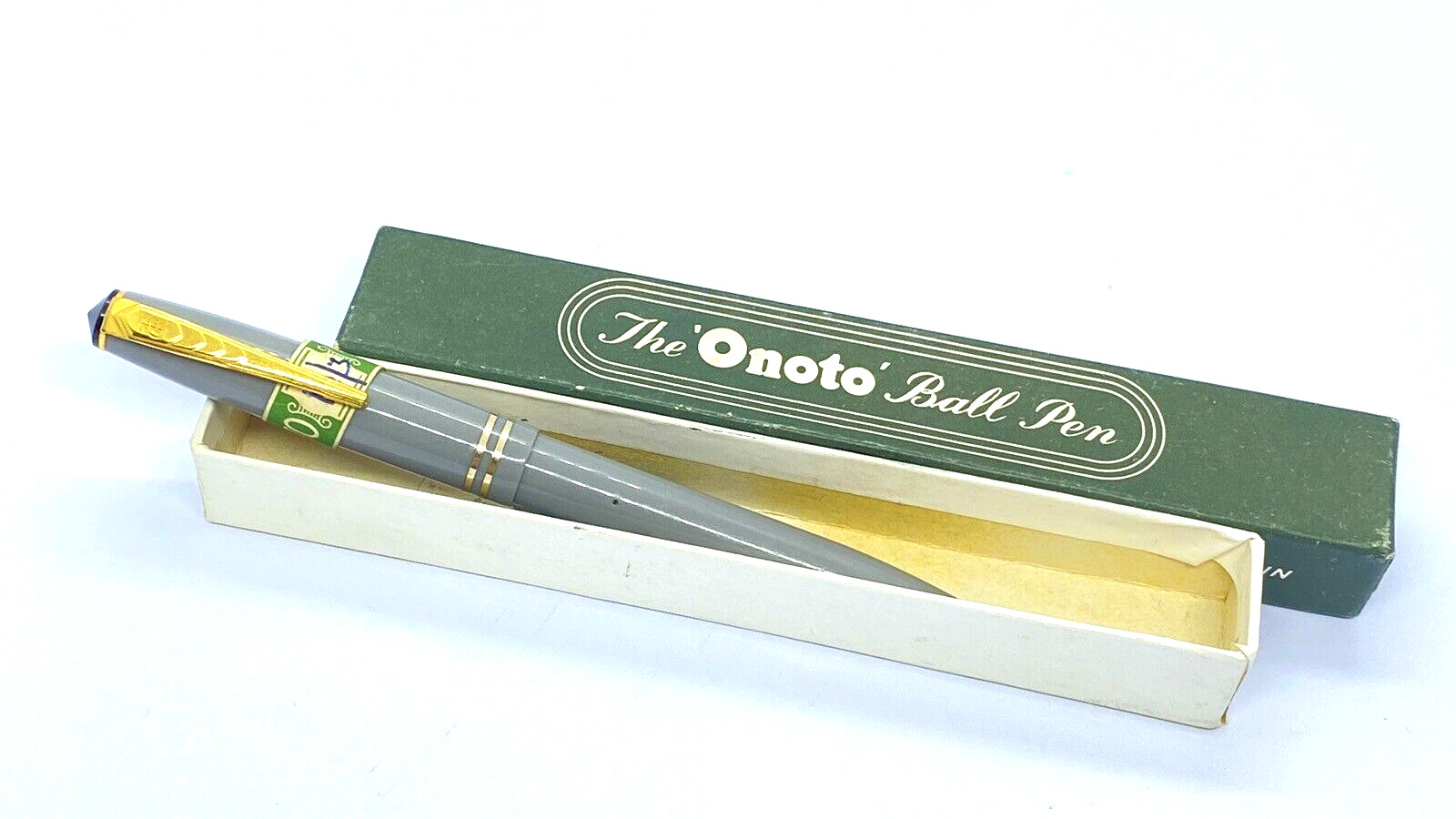 ONOTO THE BALL PEN SOLID GRAY IN ORIGINAL BOX MADE IN ENGLAND