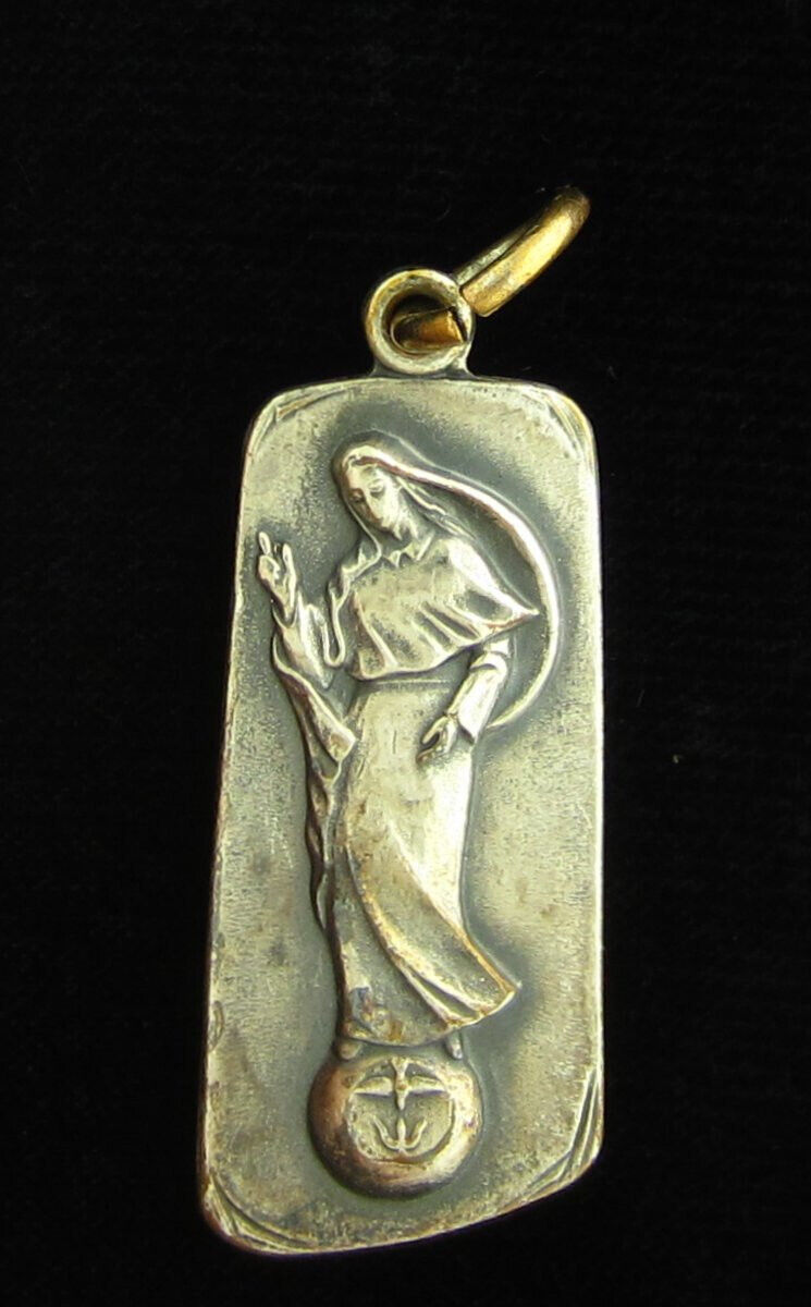 Vintage Mary Our Lady of Mental Peace Medal Religious Holy Catholic