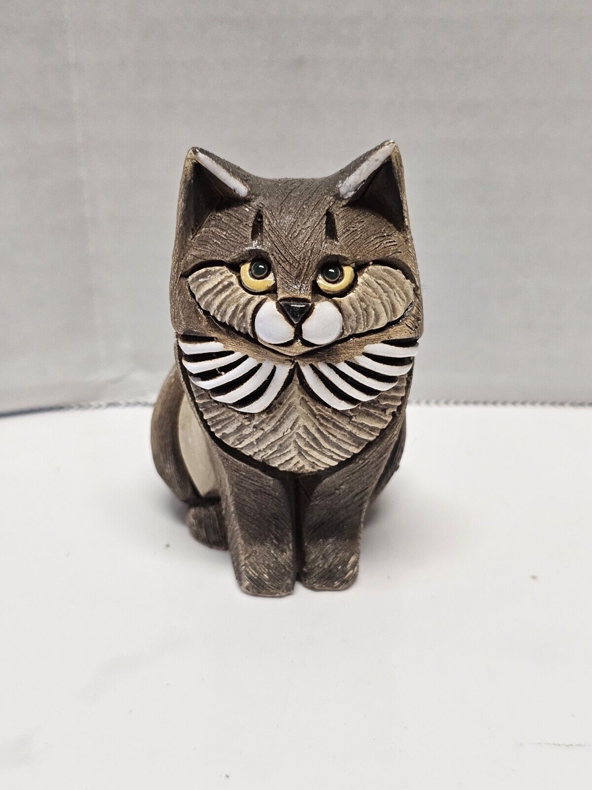 Ceramic Somali Cat, Artesania Rinconada Figurine, Hand Made, Retired, Signed SH