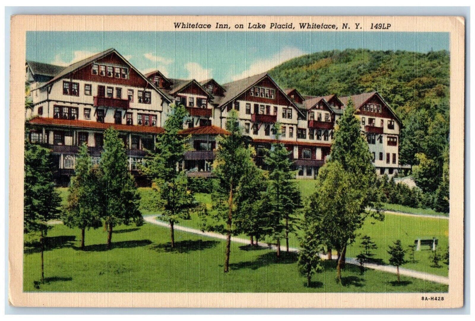 1938 Whiteface Inn Lake Placid Whiteface Saranac Lake New York Vintage Postcard