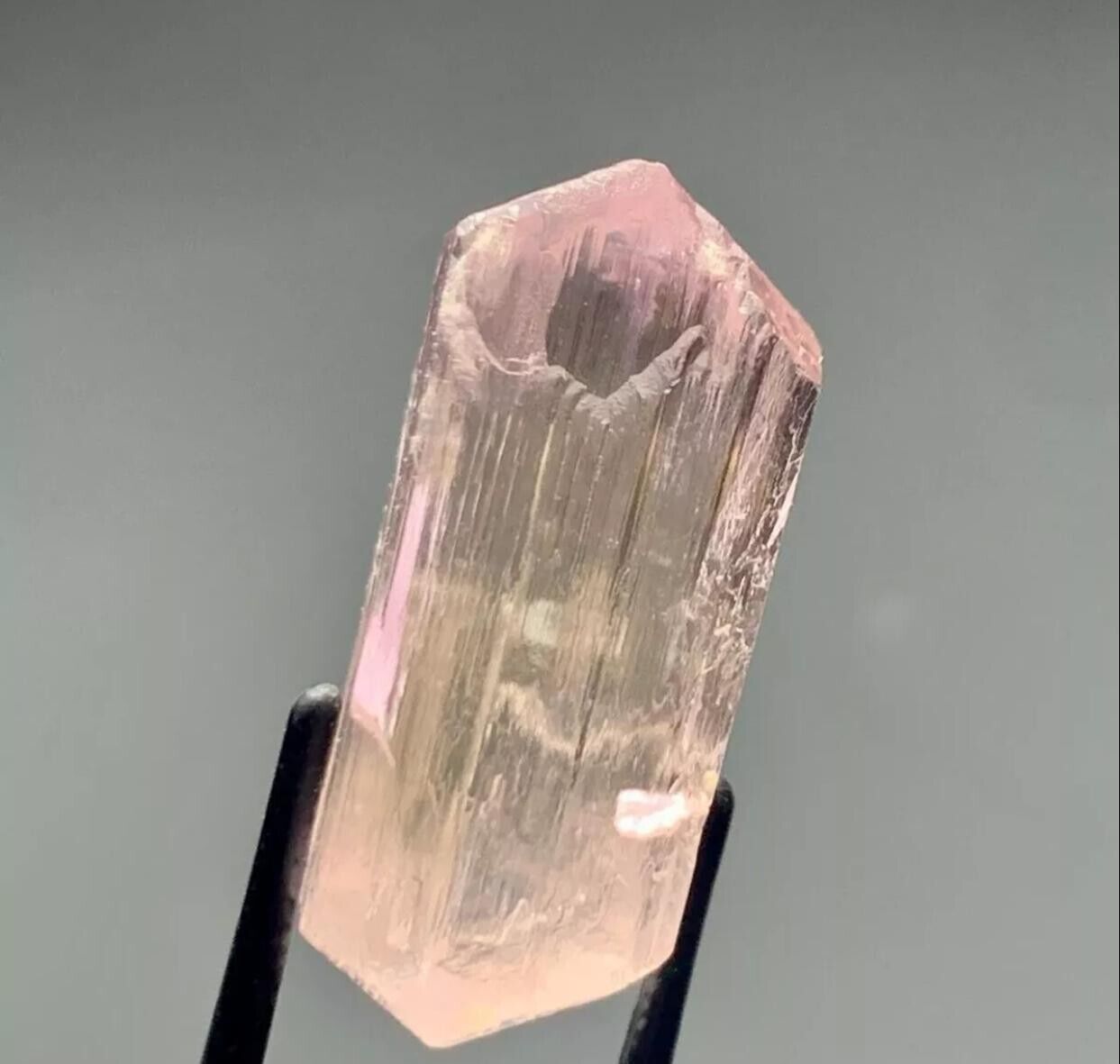 25.30 Cts Beautiful Faceted Double Terminated Pink Kunzite crystal @afgh