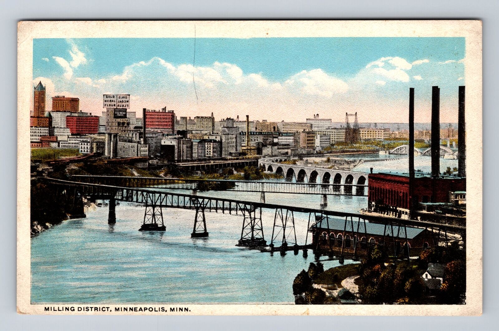 Minneapolis MN-Minnesota, Milling District, Antique, Souvenir Vintage Postcard