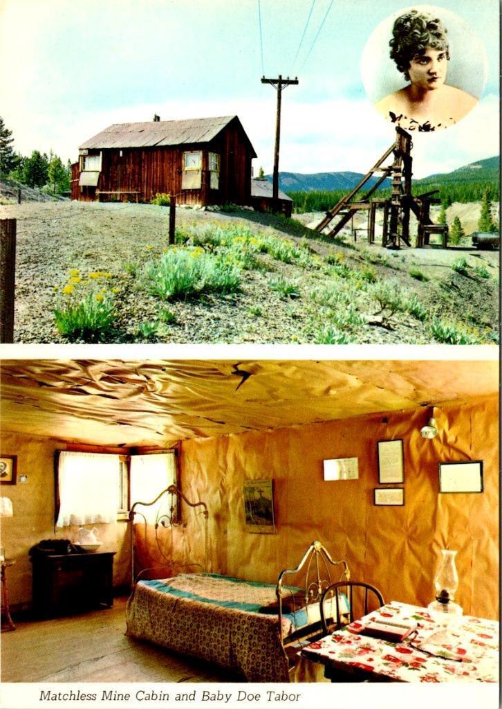 Leadville, CO Colorado  MATCHLESS MINE Cabin & Baby Doe Tabor Image 4X6 Postcard
