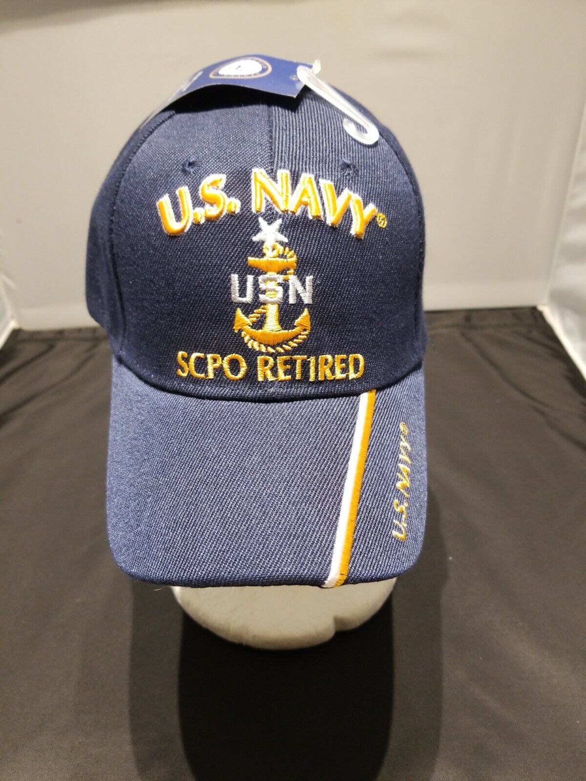 U.S.Navy SCPO Retired Navy Blue Embroidered 3D Cap SENIOR CHIEF PETTY OFFICER