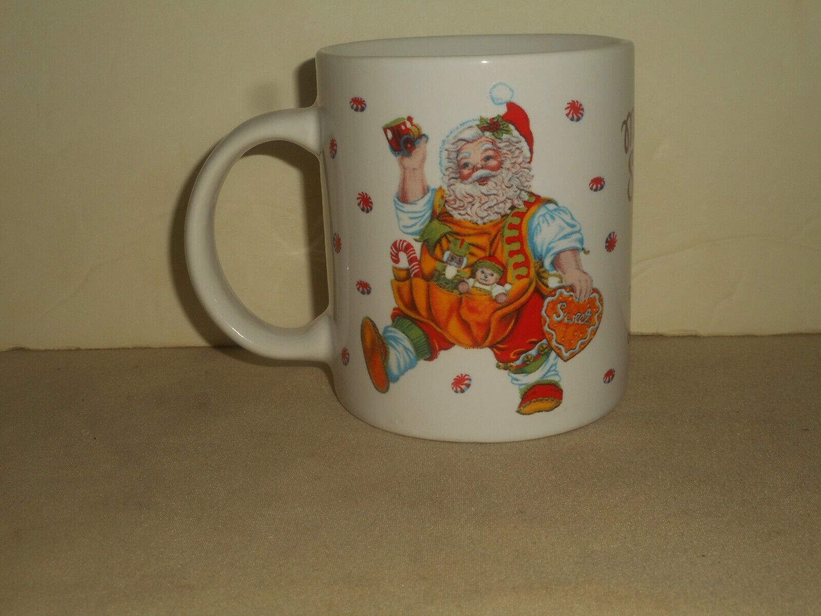 Vintage Christmas Coffee Mug CHERYL ANN JOHNSON Magical Santa SAKURA Stoneware