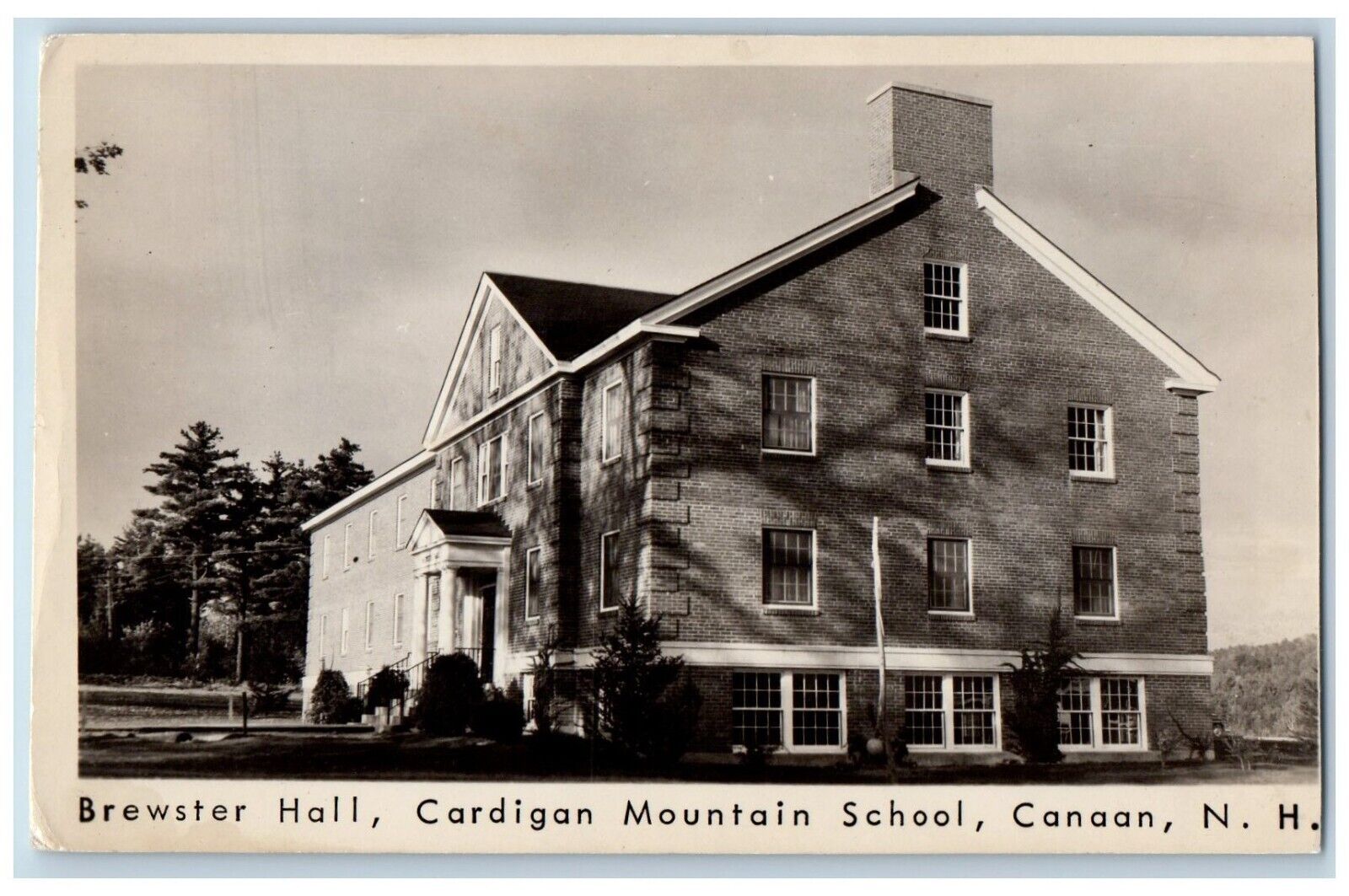 Canaan NH Postcard RPPC Photo Brewster Hall Cardigan Mountain School c1910's
