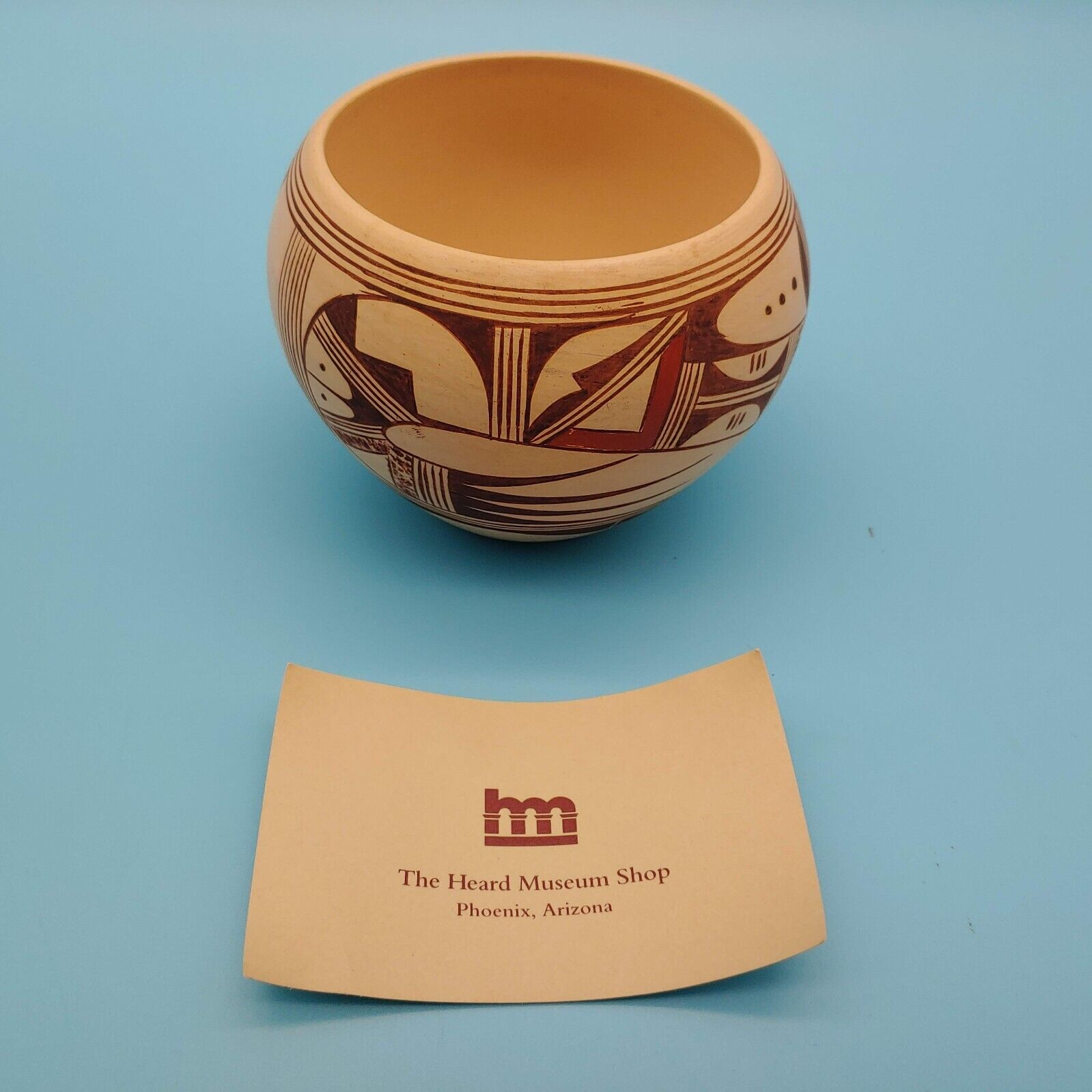 Native American HOPI Pottery Vase Signed Rozelda / Heard Museum Shop