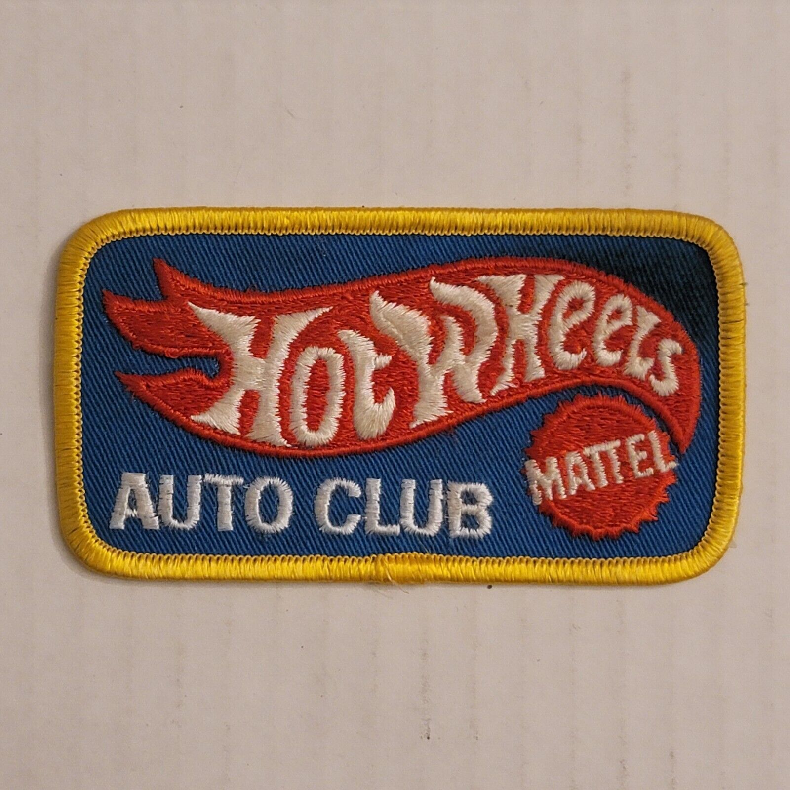 Vintage Hot Wheels Auto Club Patch Sew On Hat Jacket Shirt 4.25 X 2.25 Inches