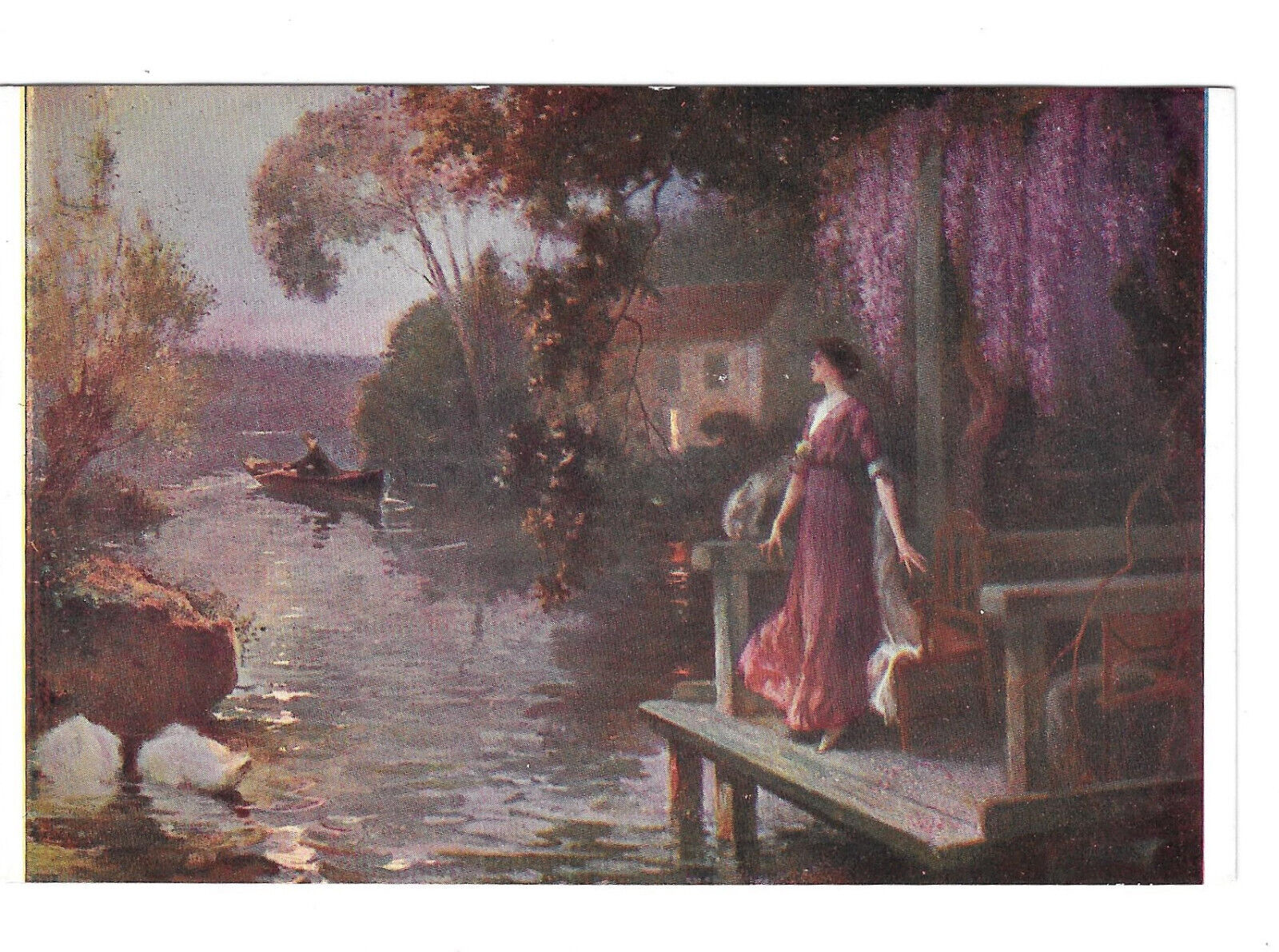 The Exquisite Hour M Hippolyte Lucas Painting Salon de Paris Neurdein F Postcard