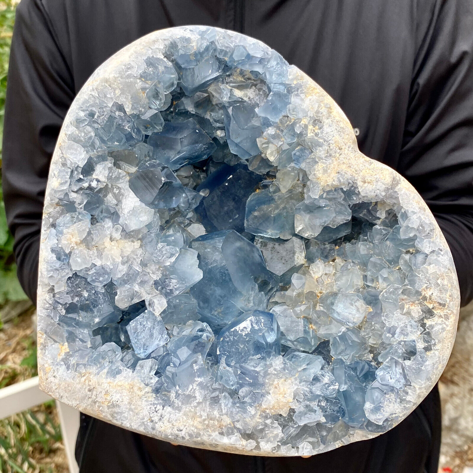 13.8LB Natural beautiful blue celestite quartz crystal mineral specimen