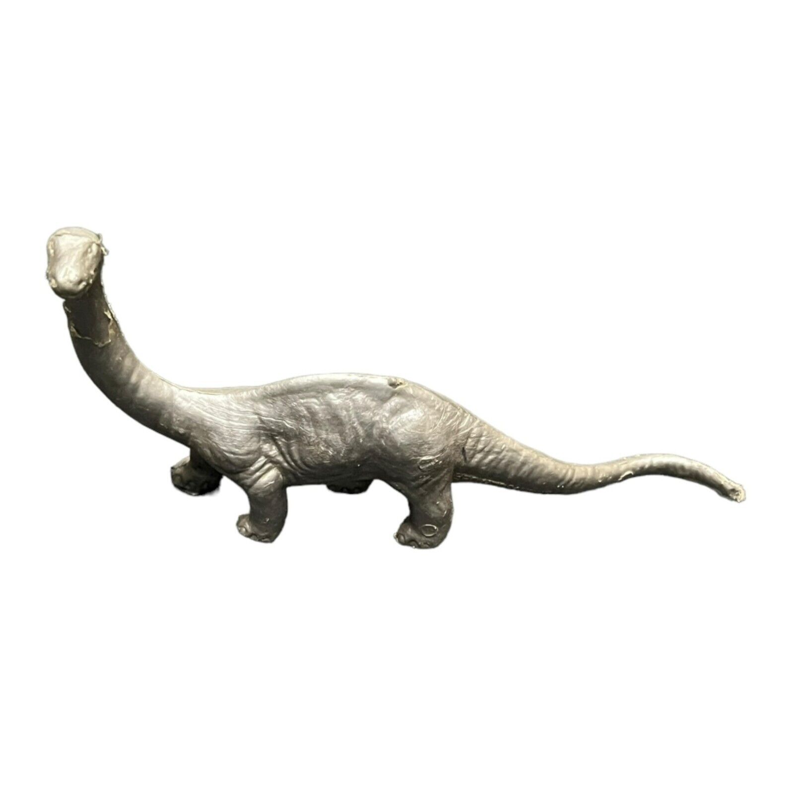 Brontosaurus Dinosaur 1960s Gray Vintage Plastic Prehistoric Playset Figure
