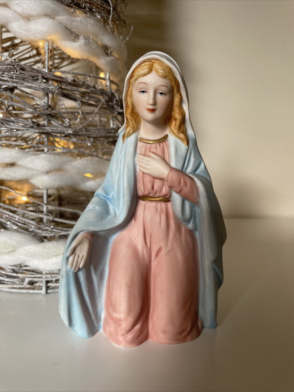 Vintage Homco Nativity Set 5599 Replacement MARY Figurine Christmas Ceramic