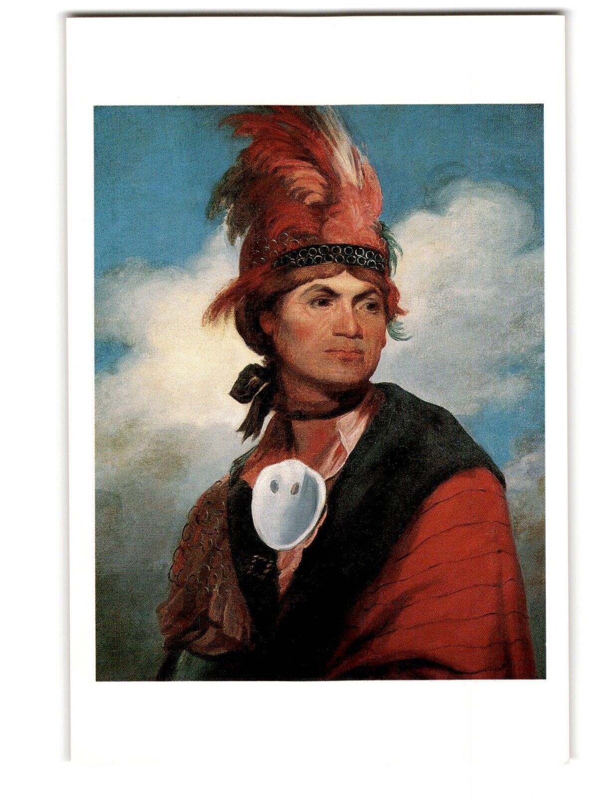 Joseph Brant Mohawk War Chief Portrait 1796 Art Postcard - Vintage Postcard